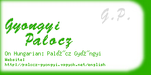 gyongyi palocz business card